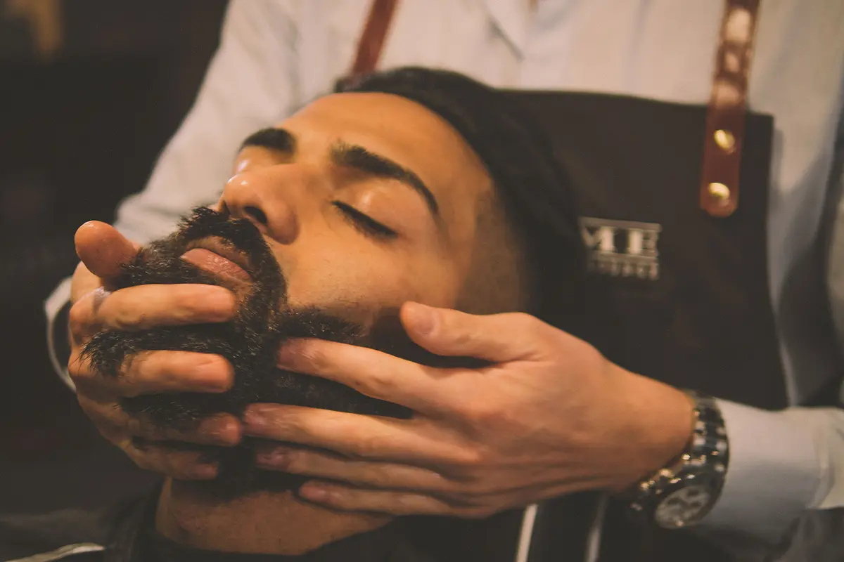 Hot towel treatment at L’Homme
